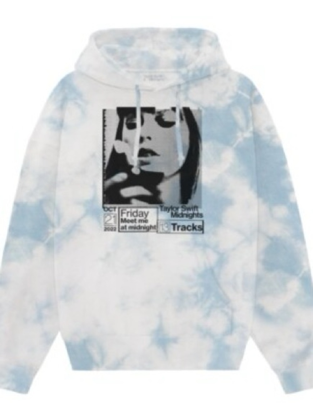 TAYLOR SWIFT • MIDNIGHTS BLUE TIE DYE HOODIE (S)